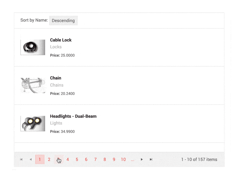 Telerik UI for Blazor ListView Paging