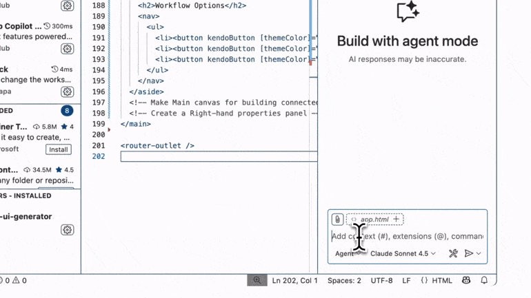 Telerik Agentic UI Generator