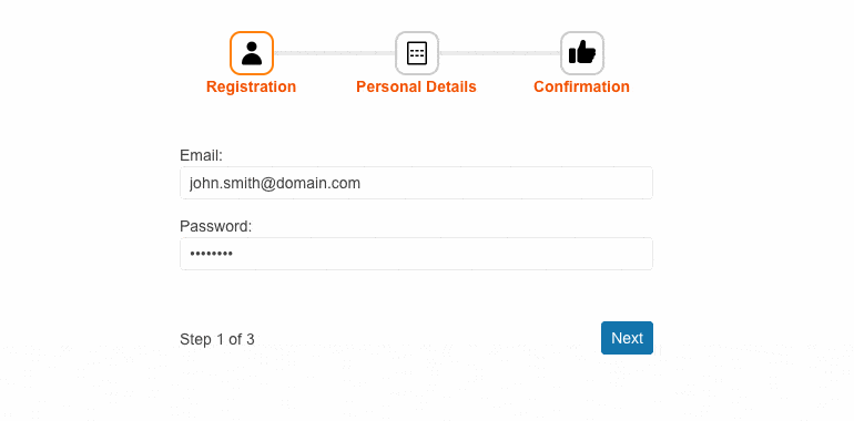 Telerik UI for Blazor Wizard-StepTemplate
