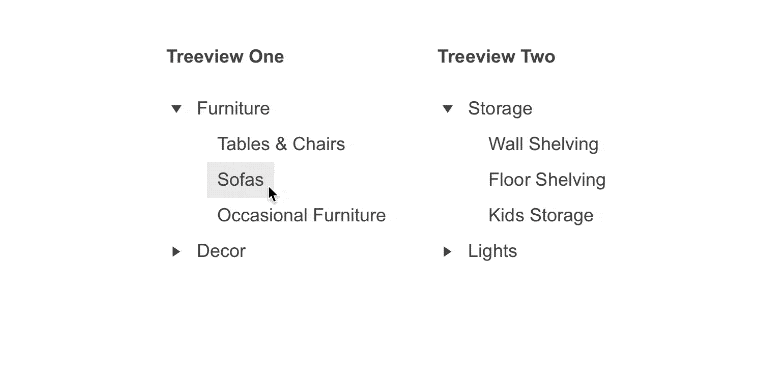 Telerik UI for ASP.NET Core TreeView - Dragging