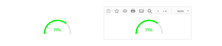 Image showing the export options of the Arc Gauge