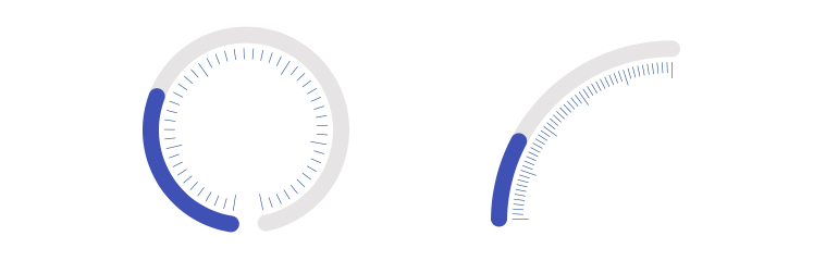 Image showing scale options of the Arc Gauge