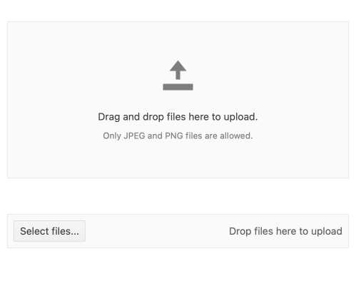React External DropZone Component