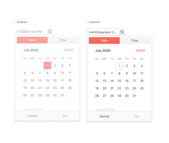 React DateTimePicker – Disabled, KendoReact UI Library