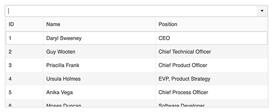 MultiColumnComboBox Header