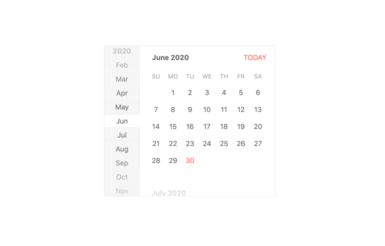 Kendo UI for Angular - Calendar Overview