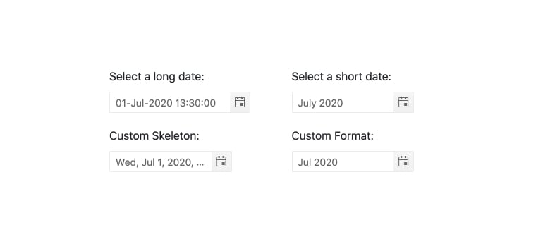 DatePicker – Formats