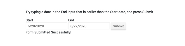 Telerik UI for Blazor DateRangePicker Validation