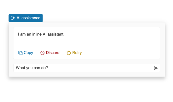 Inline AI Prompt - Prompt actions