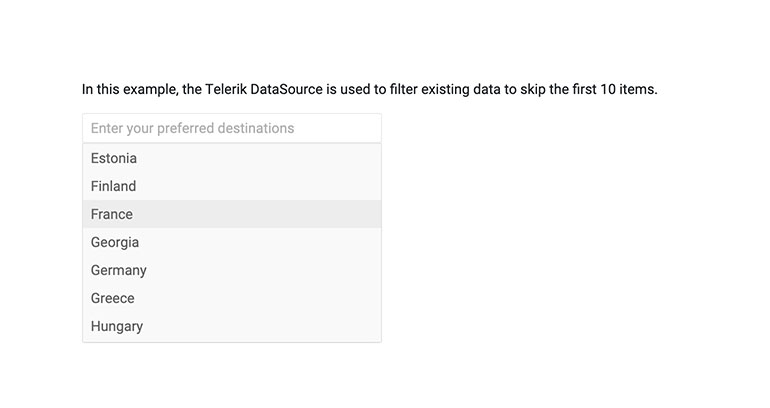 Telerik UI for Blazor MultiSelect Custom Filtering
