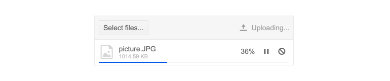 Telerik UI for ASP.NET Core File Upload Visual Indicators for Common Operations