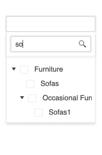 React MultiSelect Tree Component Filtering