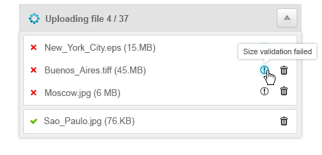 Telerik UI for ASP.NET AJAX Cloud Upload - built-in client side