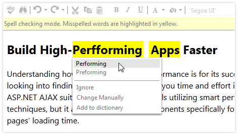 Telerik UI for ASP.NET AJAX File Editor - spell check