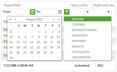 Telerik UI for ASP.NET AJAX Grid - filtering