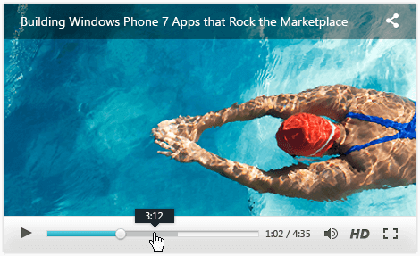 Telerik UI for ASP.NET AJAX Media Video Player - timeline