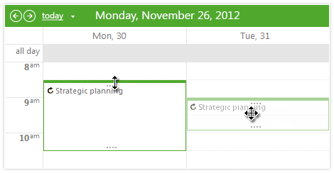 Telerik UI for ASP.NET AJAX Scheduler - drag and drop