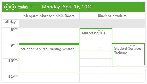 Telerik UI for ASP.NET AJAX Scheduler - resources and grouping