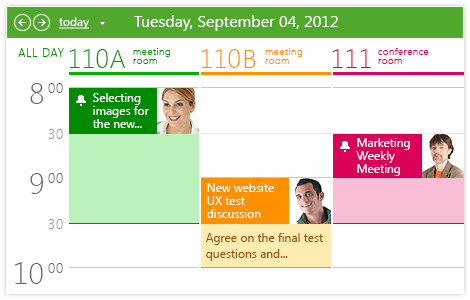 Telerik UI for ASP.NET AJAX Scheduler - templates
