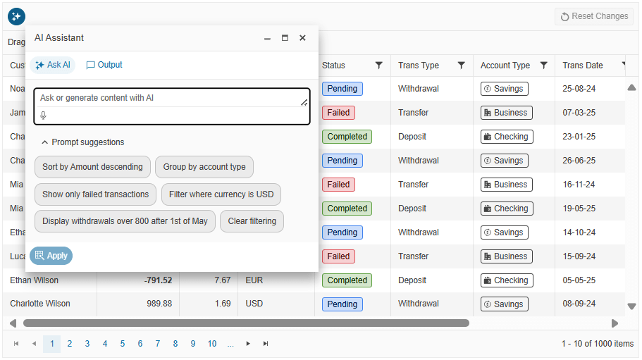 angular smart grid custom column