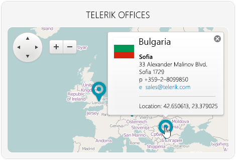 Telerik UI for ASP.NET AJAX Map - markers