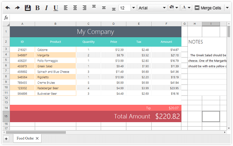 ASP.NET-AJAX-RadSpreadSheet