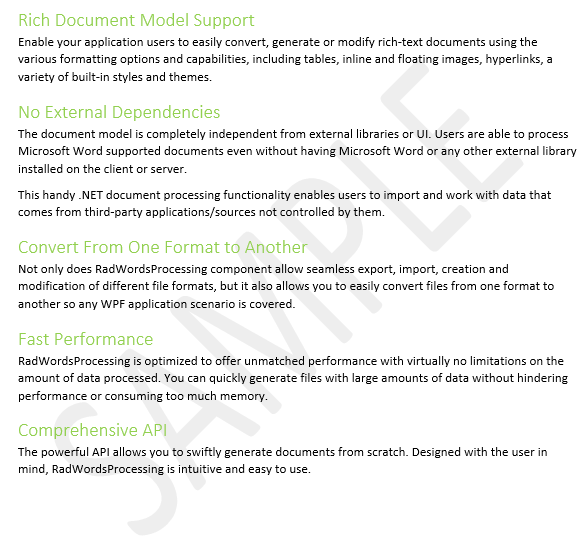 Telerik UI for Blazor WordsProcessing - Watermarks