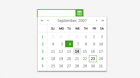 Telerik UI for ASP.NET AJAX Calendar - integration with DatePicker