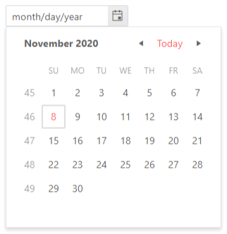 DatePicker - Week Number Column