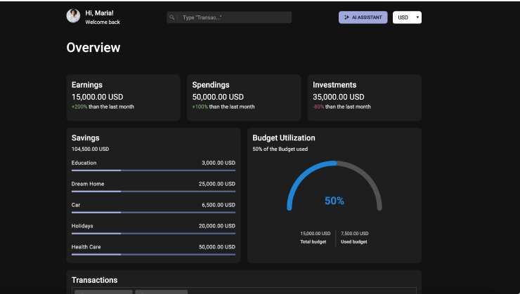 Finance Portfolio App