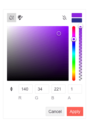 Telerik UI for Blazor FlatColorPicker-Overview