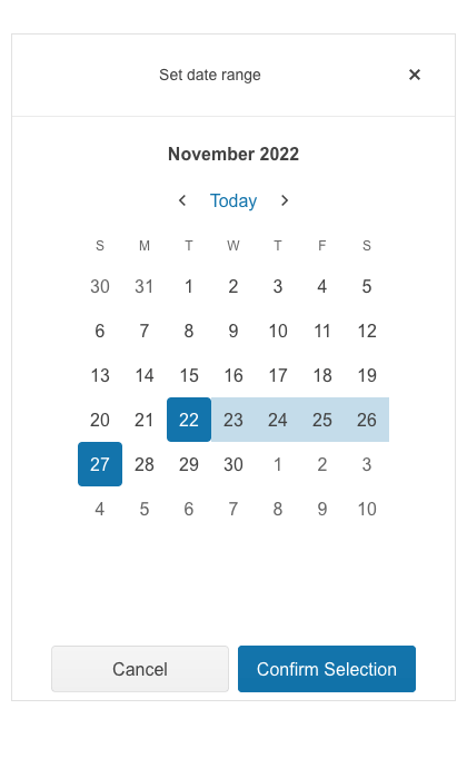 DateRangePicker Adaptive Rendering