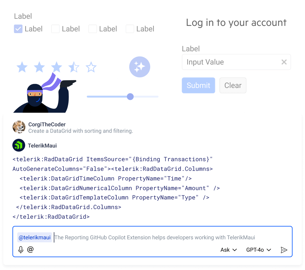 AI Assisted Development with Telerik UI for MAUI