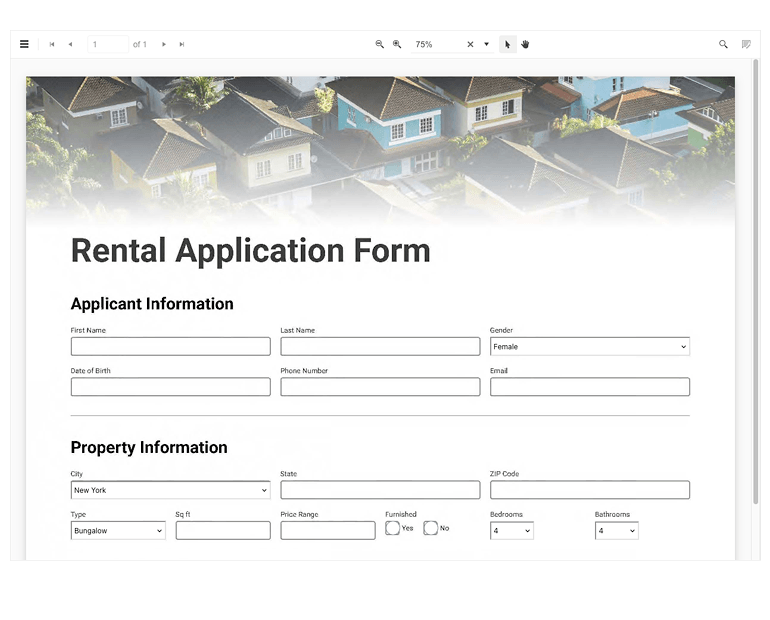 PDFViewer - Form Filling