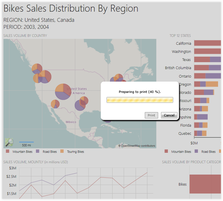 Example of Report Viewer Control Printing Reports