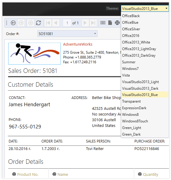NET Report Viewer Example