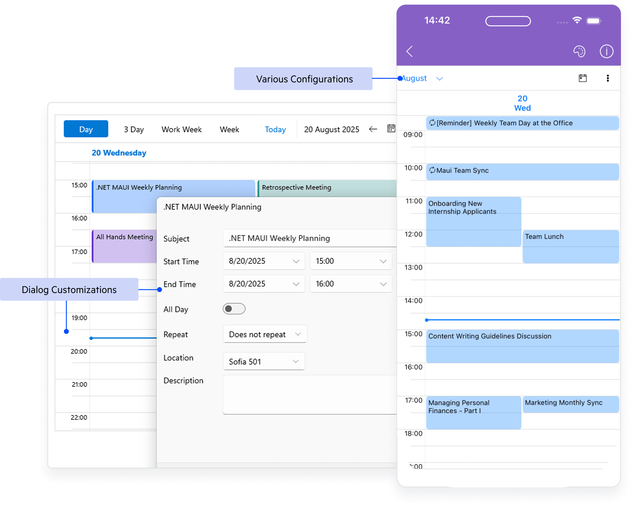 Deliver powerful calendar and scheduling experiences for any use case Illustration