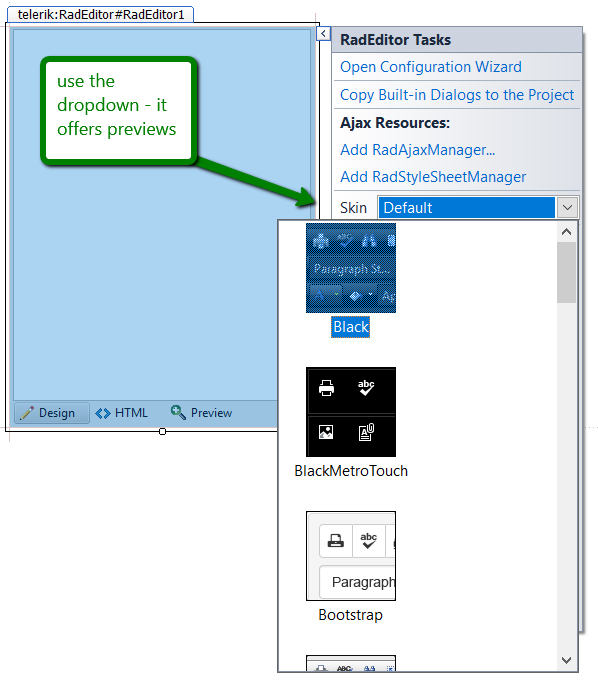 Setting a skin at design-time Setting a skin at design-time